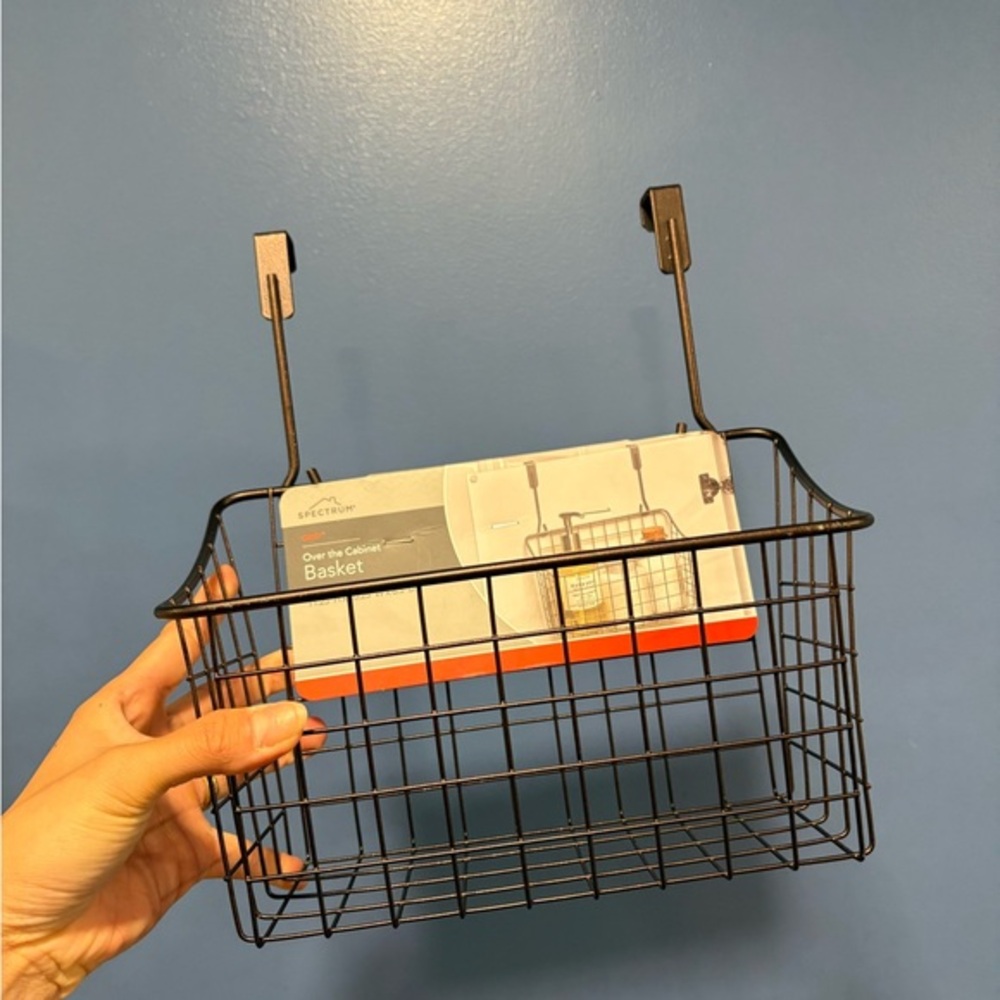 Over-the-Cabinet Wire Basket - Black